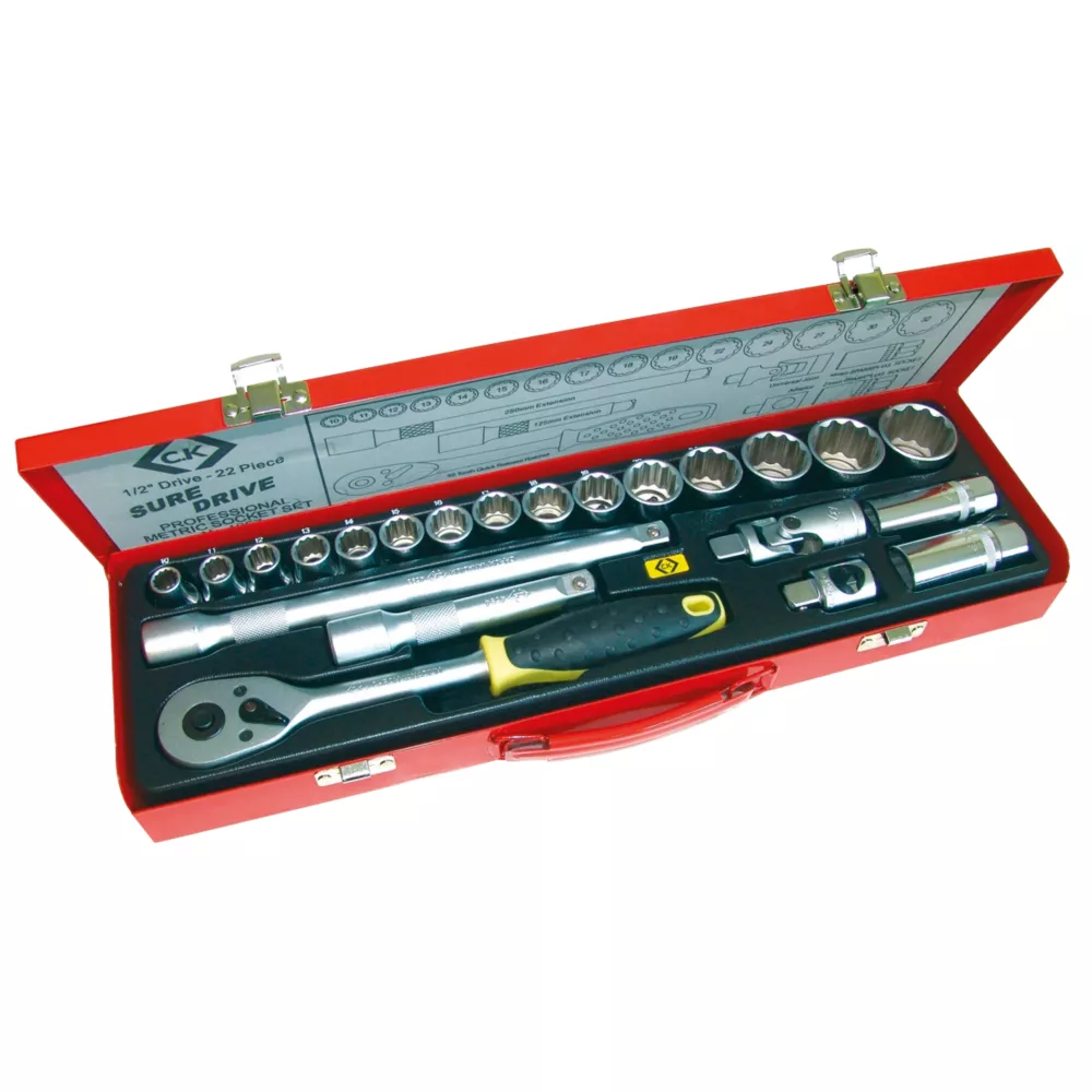 Assortiment De Douilles à Entraînement 1/2" C.K Sure-Drive 22 pièces 3 Assortiment De Douilles à Entraînement 1/2" C.K Sure-Drive 22 pièces