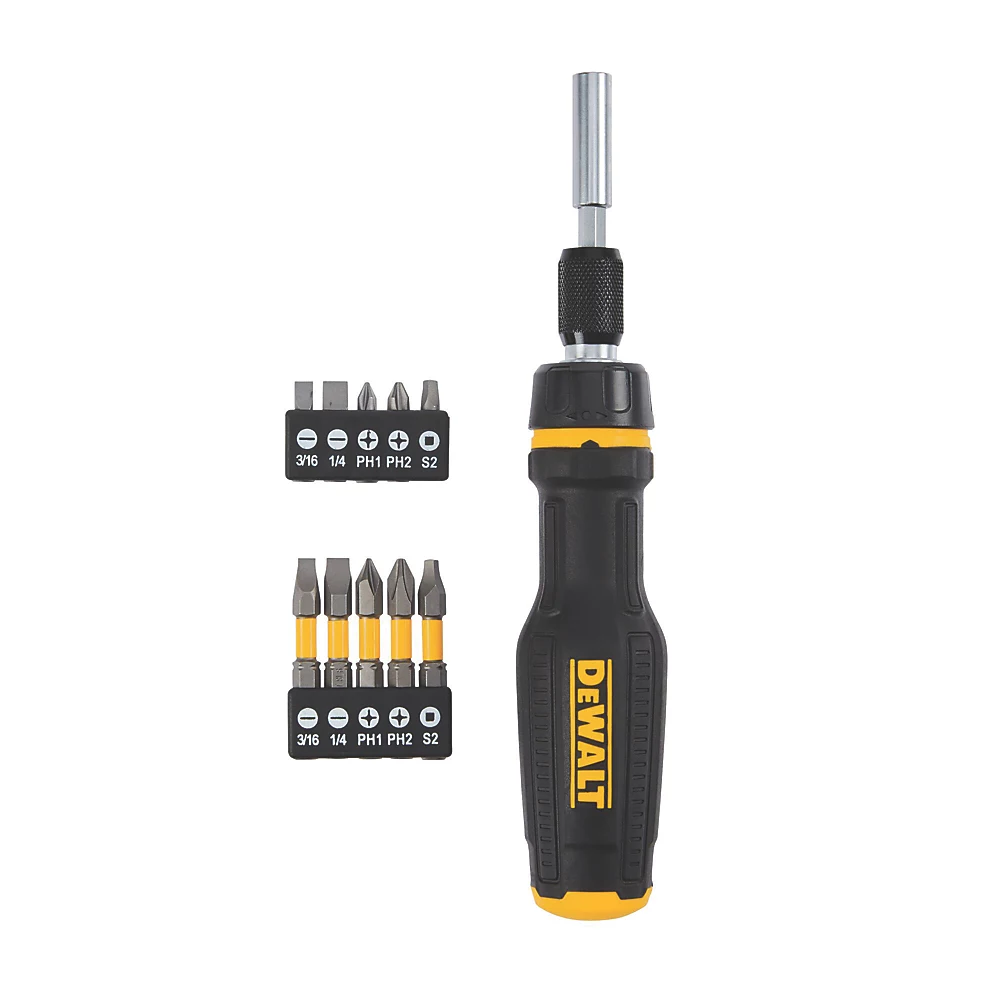 Assortiment De Tournevis Multi-embouts à Cliquet Téléscopiques DeWalt DWHT68001-0 MaxFit, 11 pièces 4 Assortiment De Tournevis Multi-embouts à Cliquet Téléscopiques DeWalt DWHT68001-0 MaxFit, 11 pièces – Image 2