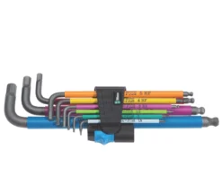 Jeu De 9 longues Clés En L Hex-Plus à Fonction De Retenue Multicolores Métriques Wera