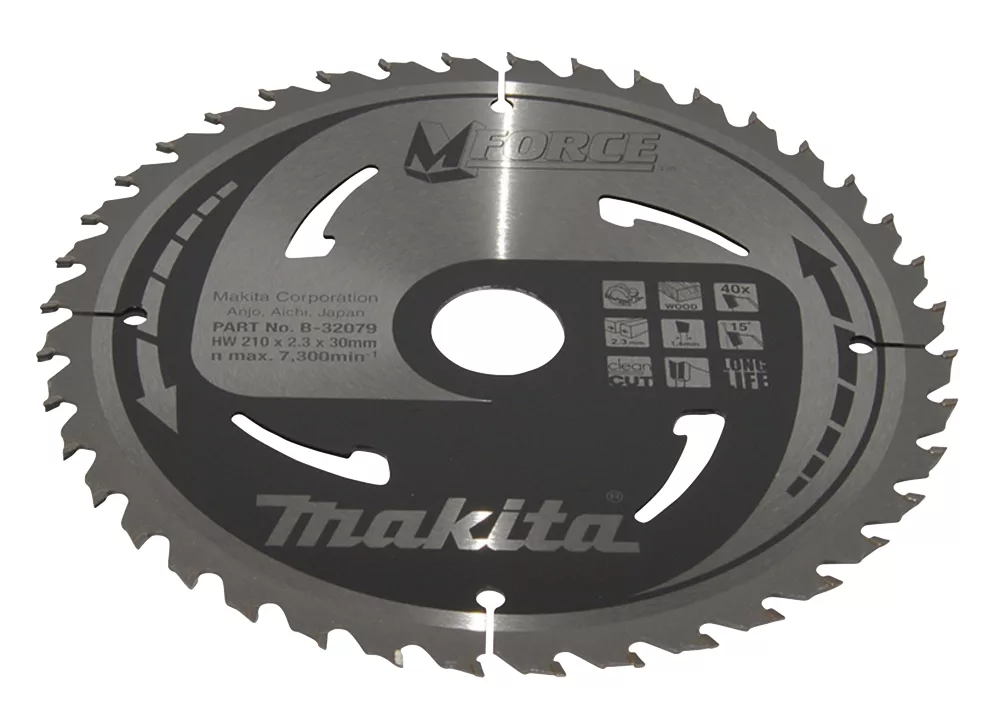 Lame De Scie Circulaire à Bois Mforce Makita 210 X 30mm, 40T, Lot De 1 3 Lame De Scie Circulaire à Bois Mforce Makita 210 X 30mm, 40T, Lot De 1
