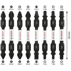 Jeu De 8 Embouts De Visseuse à Double Extrémité Impact Control à Emmanchement Hexagonal ¼" Pick And Click Bosch -Accueil-Outils ae235 3735