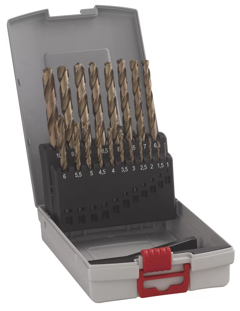 Jeu De 19 Forets HSS à Emmanchement Droit Twist Cobalt Bosch 3 Jeu De 19 Forets HSS à Emmanchement Droit Twist Cobalt Bosch