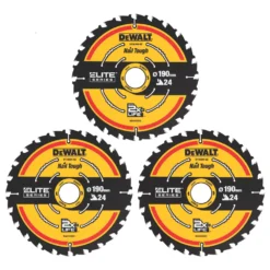 Lames De Scie Circulaire 24 dents DeWalt Extreme 190 X 30mm, Lot De 3