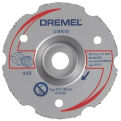 Disque à Tronçonner De Scie Compacte Pour Bois/plastique Dremel DSM600 3" (77mm) X 11 X 11,1mm
