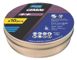 Lot De 10 disques à Tronçonner Pour Acier Inoxydable Norton 4½" (115mm) X 1,6 X 22,23mm