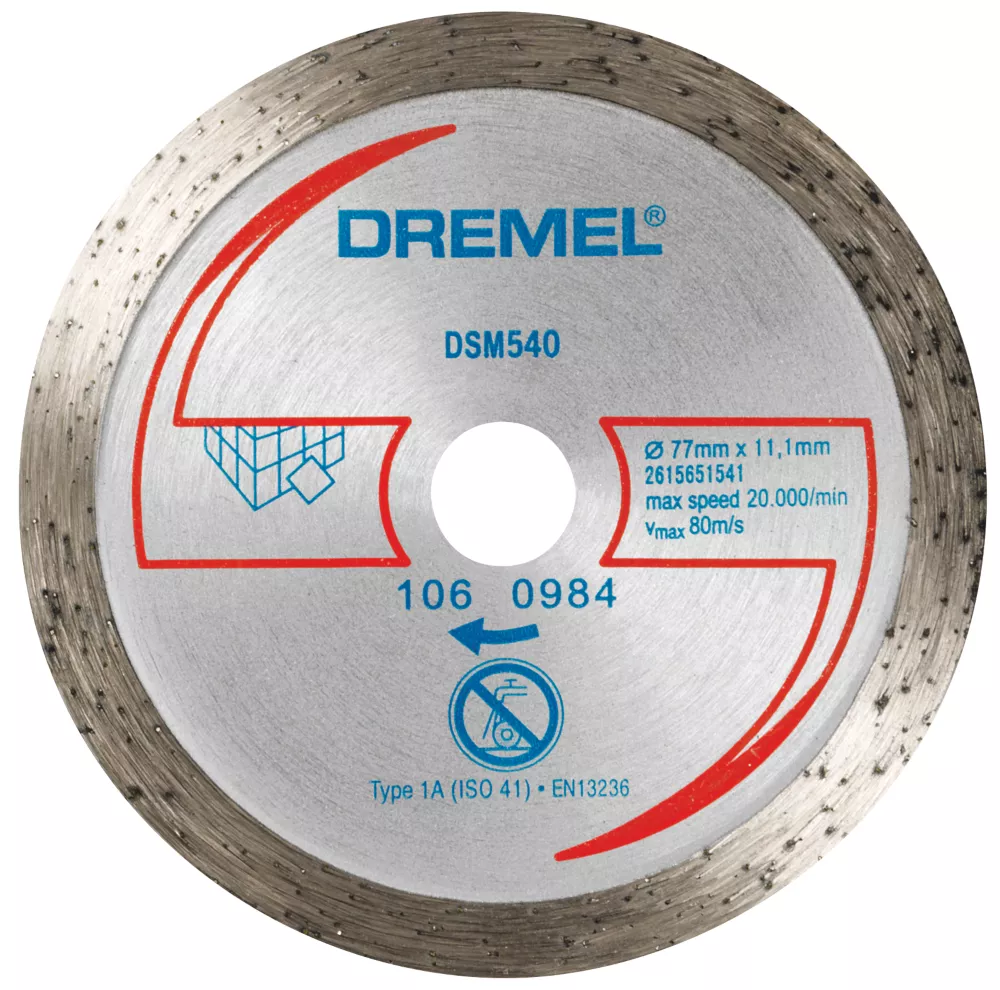 Disque à Tronçonner De Scie Compacte Pour Carrelage Dremel DSM540 3" (77mm) X 2 X 11,1mm 3 Disque à Tronçonner De Scie Compacte Pour Carrelage Dremel DSM540 3" (77mm) X 2 X 11,1mm
