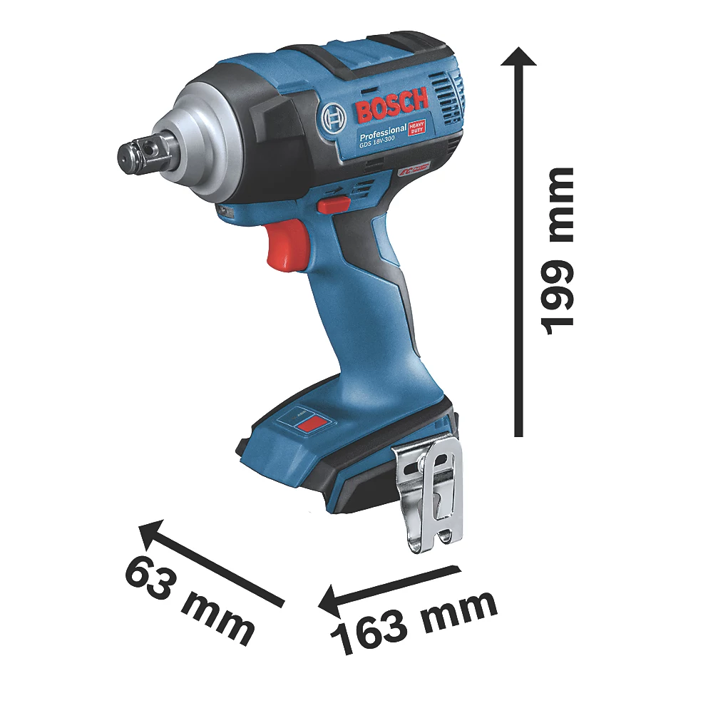 Clé à choc Sans Fil Brushless Bosch GDS18V-300 18V Li-ion CoolPack - Nue 5 Clé à choc Sans Fil Brushless Bosch GDS18V-300 18V Li-ion CoolPack - Nue – Image 3