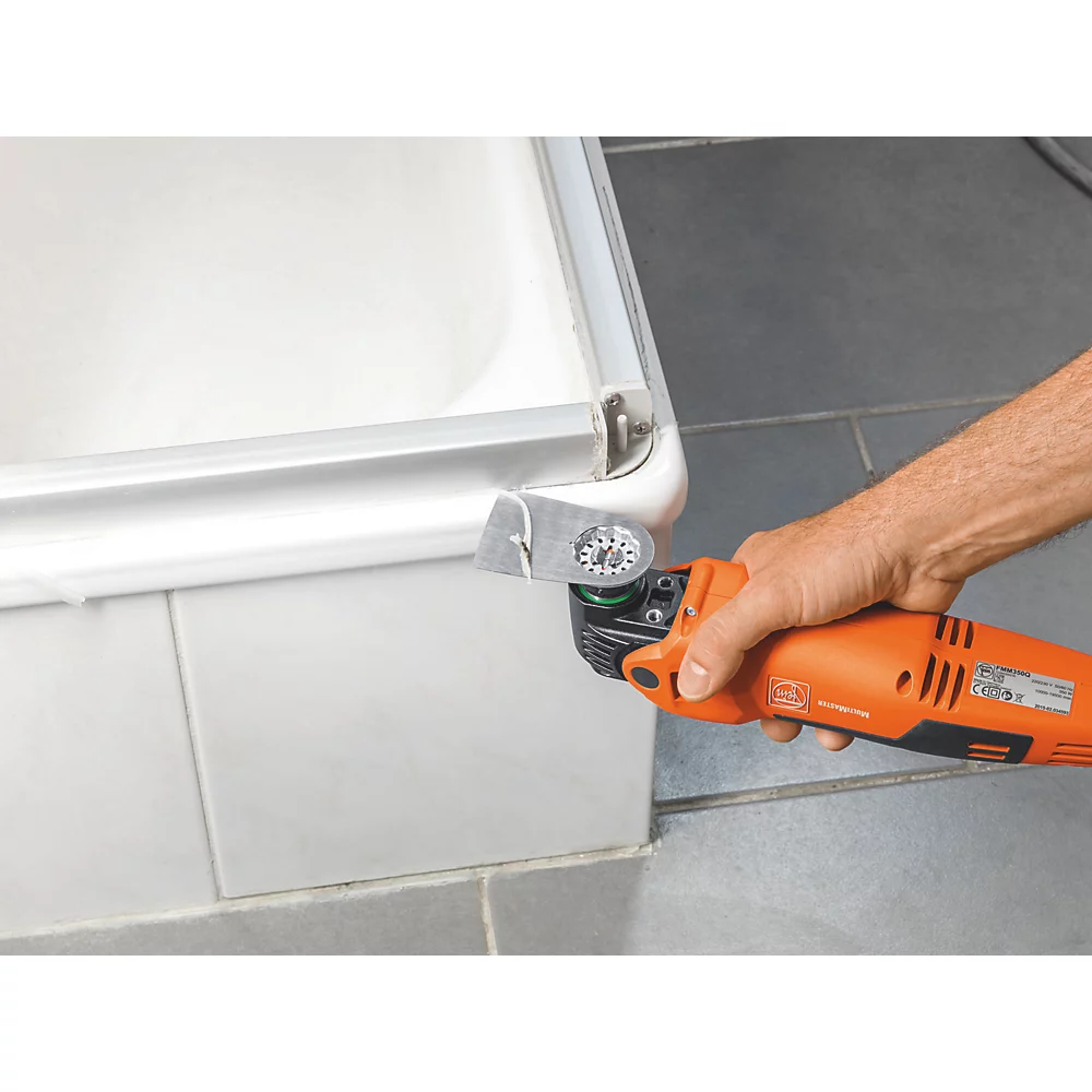 Lame De Racloir Fein Pour Colle, Isolation, Polystyrène, Mortier En Caoutchouc Et Adhésif Pour Carrelage, Lot De 1 4 Lame De Racloir Fein Pour Colle, Isolation, Polystyrène, Mortier En Caoutchouc Et Adhésif Pour Carrelage, Lot De 1 – Image 2